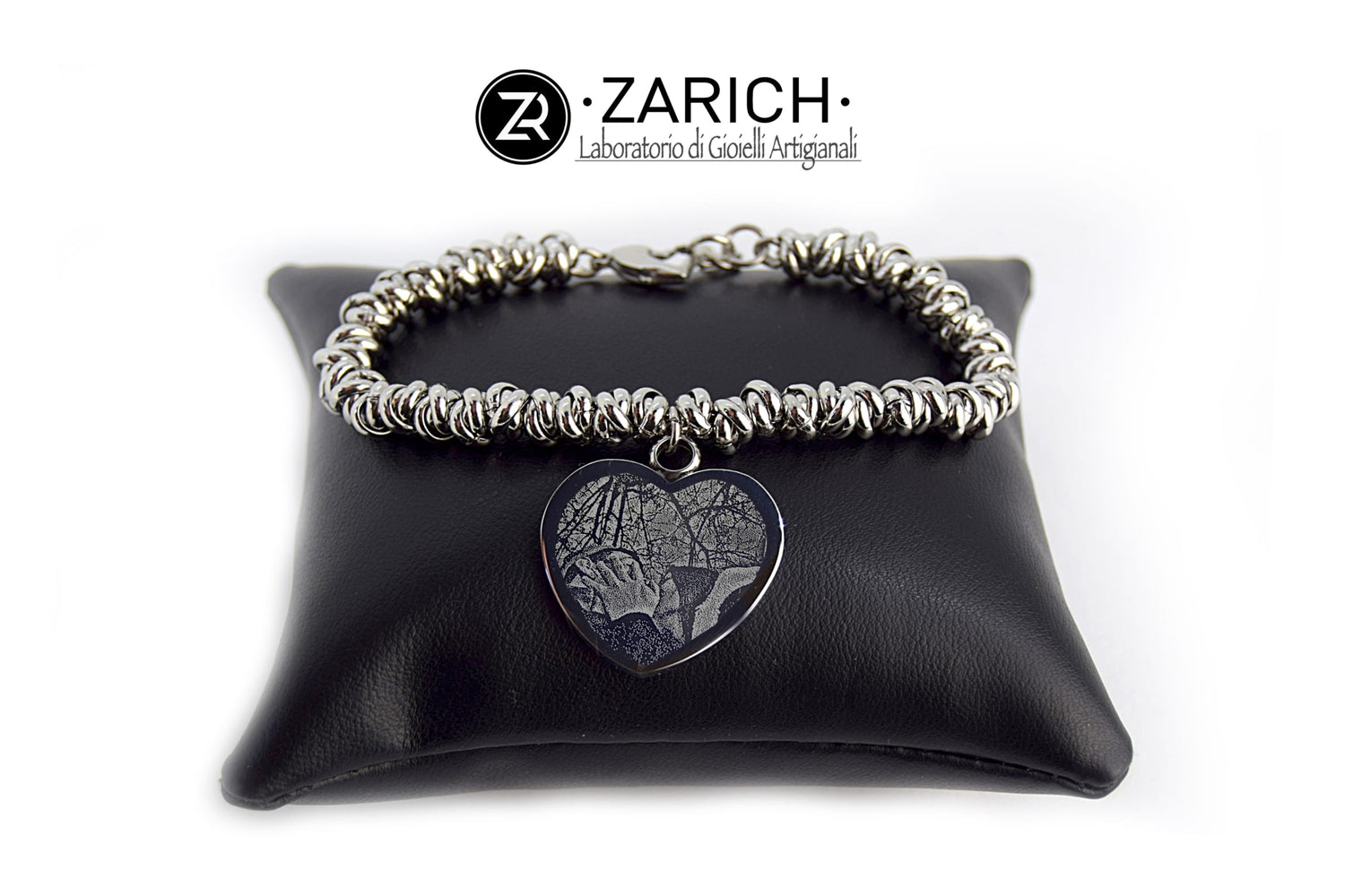 Photo-Engraved Heart Trinodino Bracelet