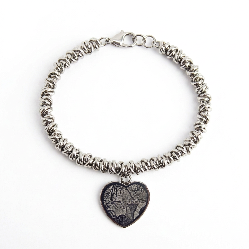 Bracciale Trinodino Cuore Fotoinciso