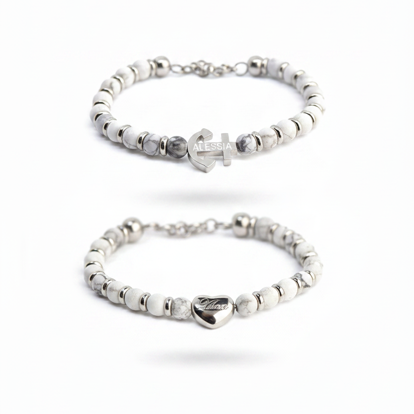 Bracciali Howlite Couple