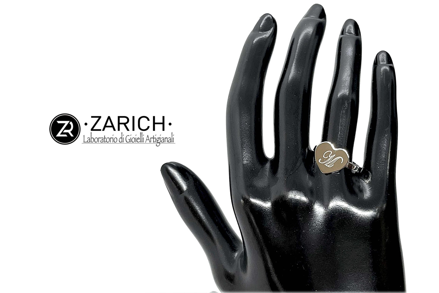 Anello inciso cuore small