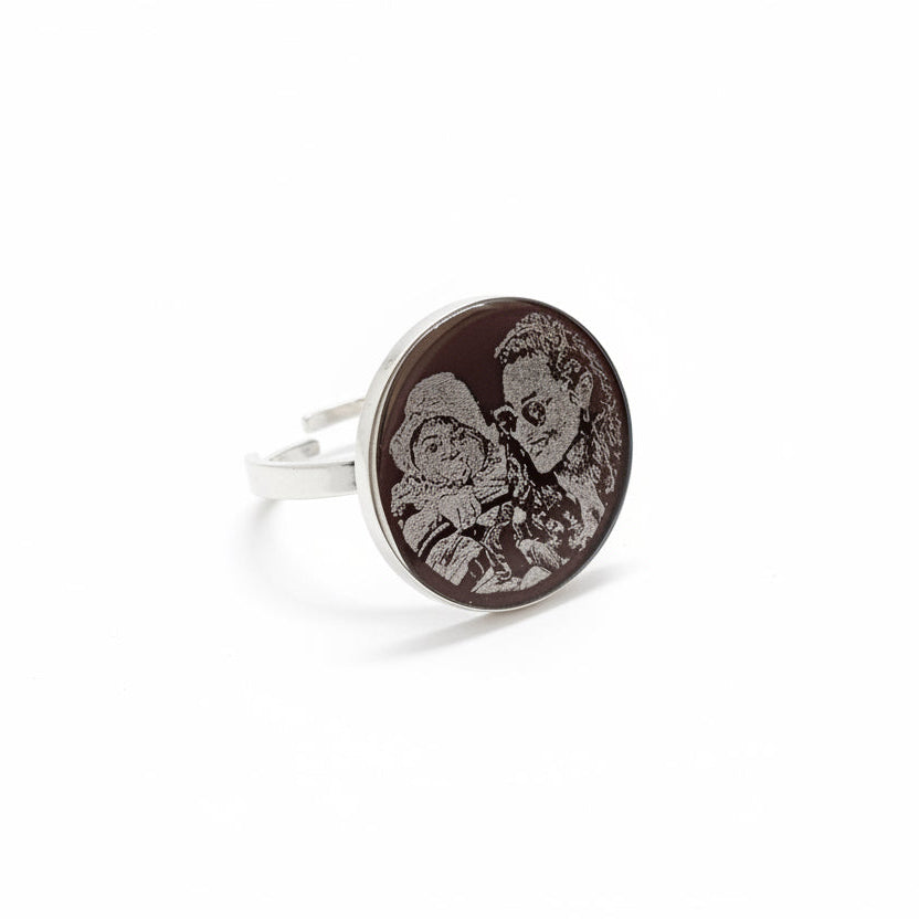 Anello tondo fotoinciso