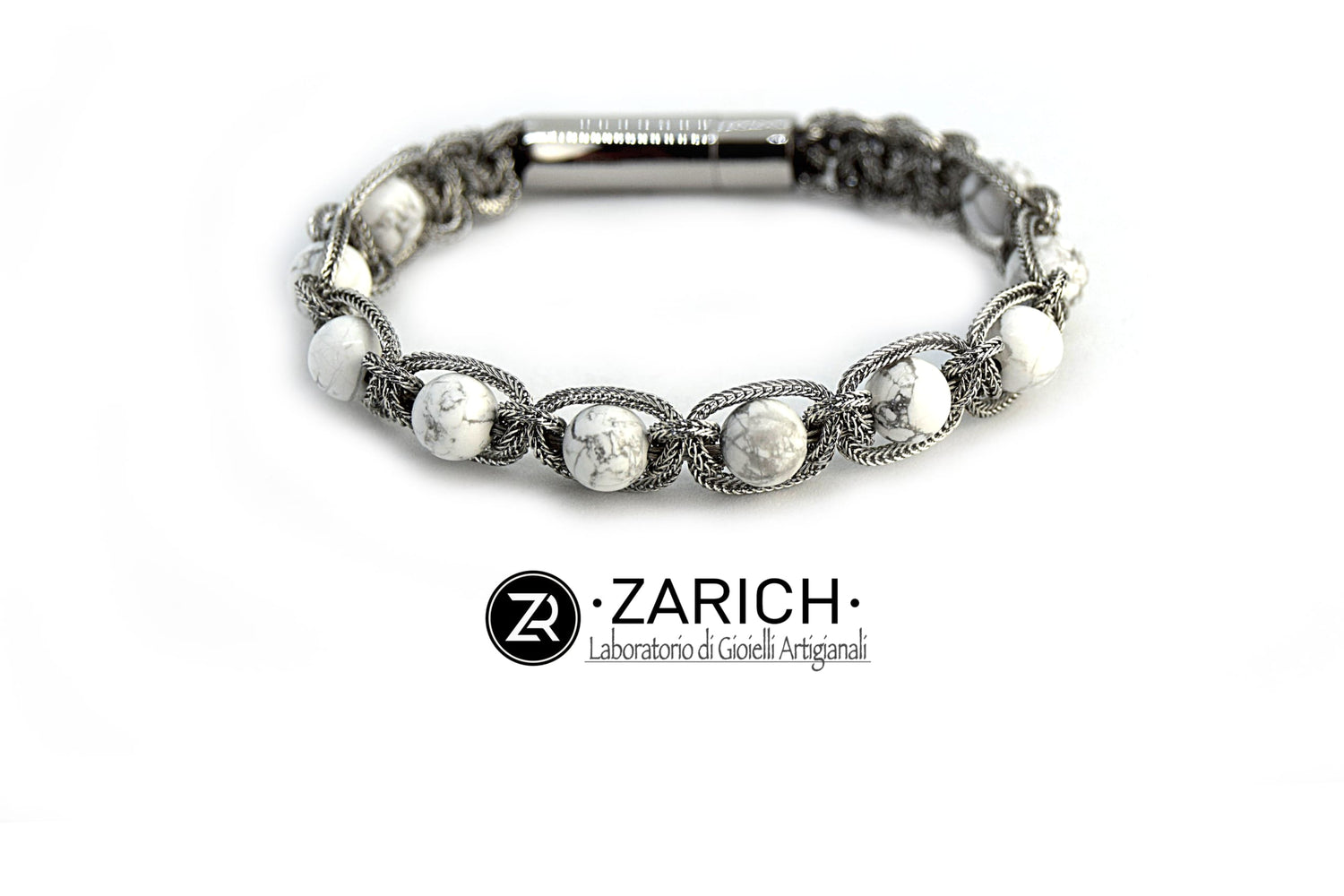 Braid Stone White Bracelet