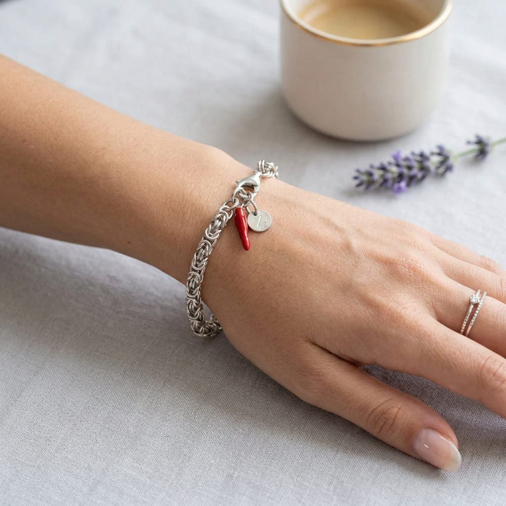 Bracciale Bizantina con cornetto