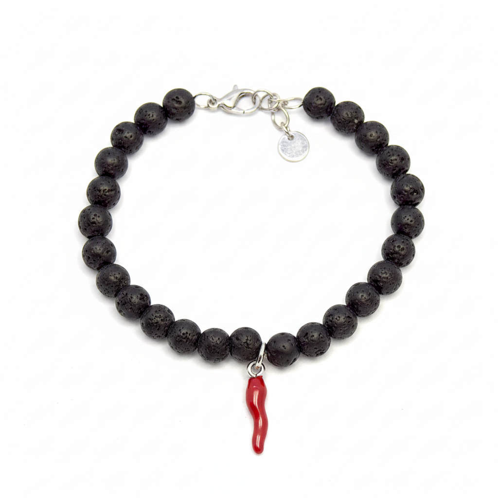 Bracciale lavica con cornetto