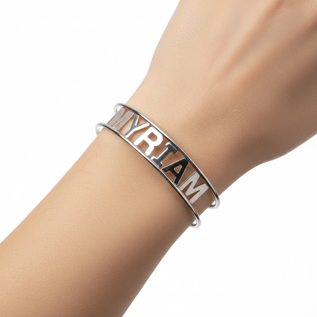 Bracciale manetta con nome