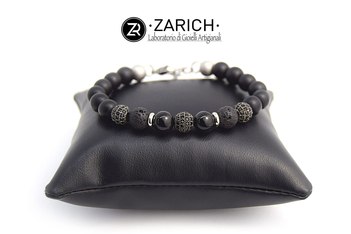 Bracciale Black Lavica Zirconi