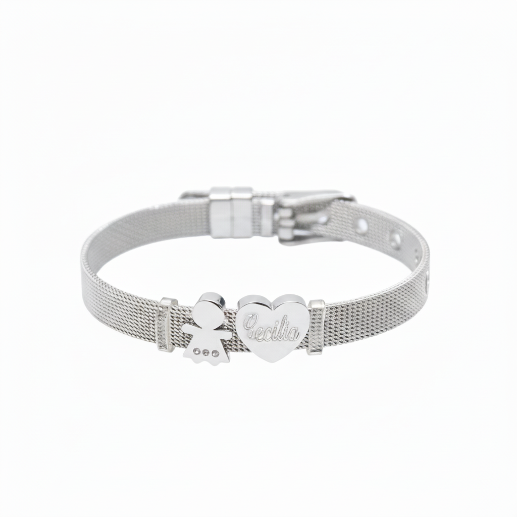 Child's bracelet with engraved heart