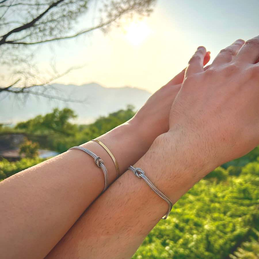 Braided infinity bracelet Couple