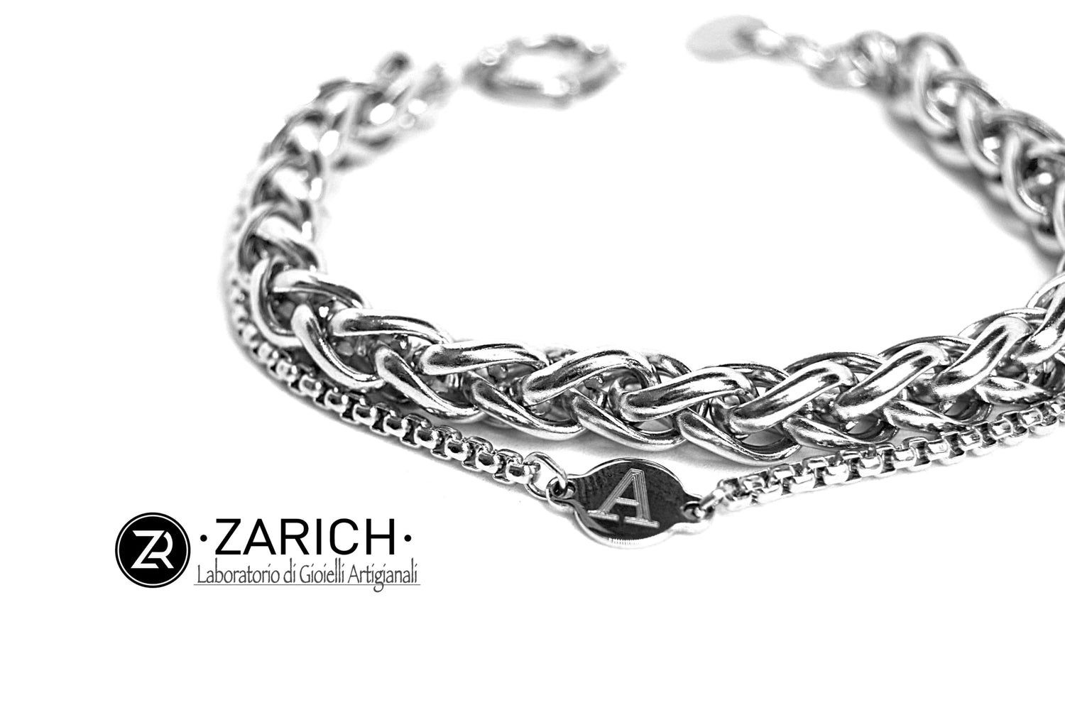 Wheat chain bracelet with cubic zirconia