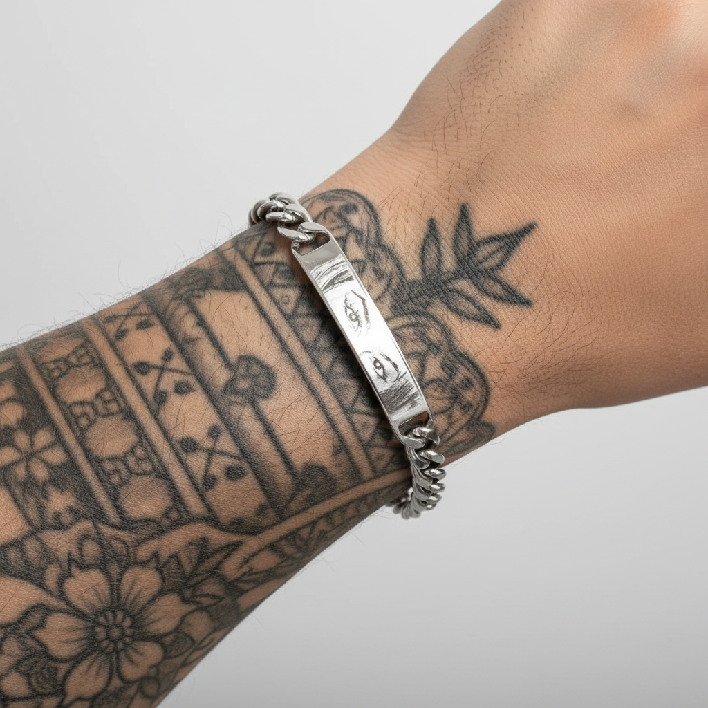 Bracciale Grumetta Sguardo Fotoinciso