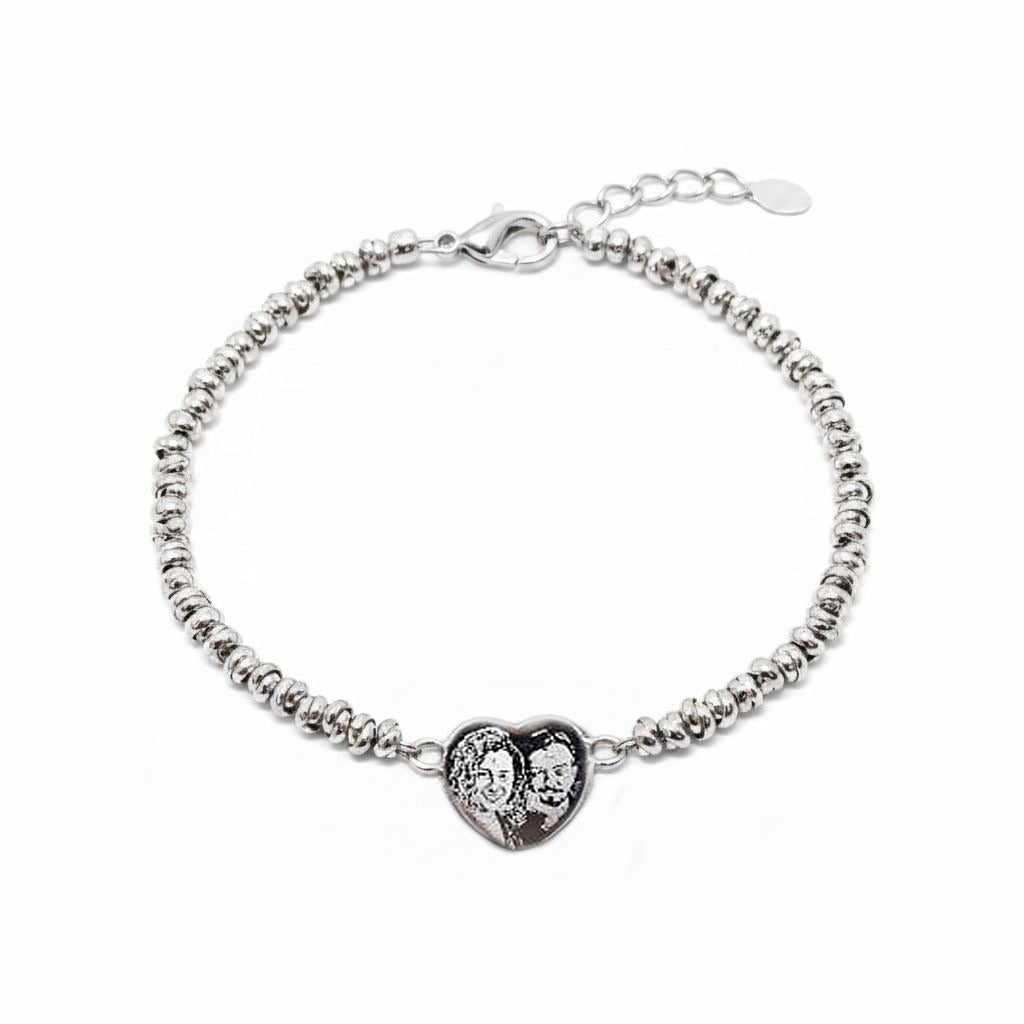 Bracciale nodino cuore tiffany fotoinciso