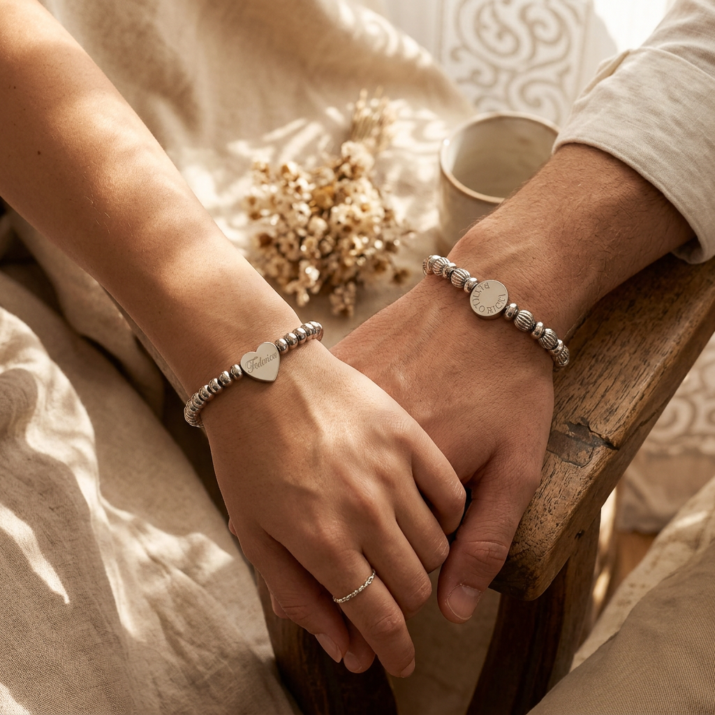 Bracciali Couple Rome & Heart