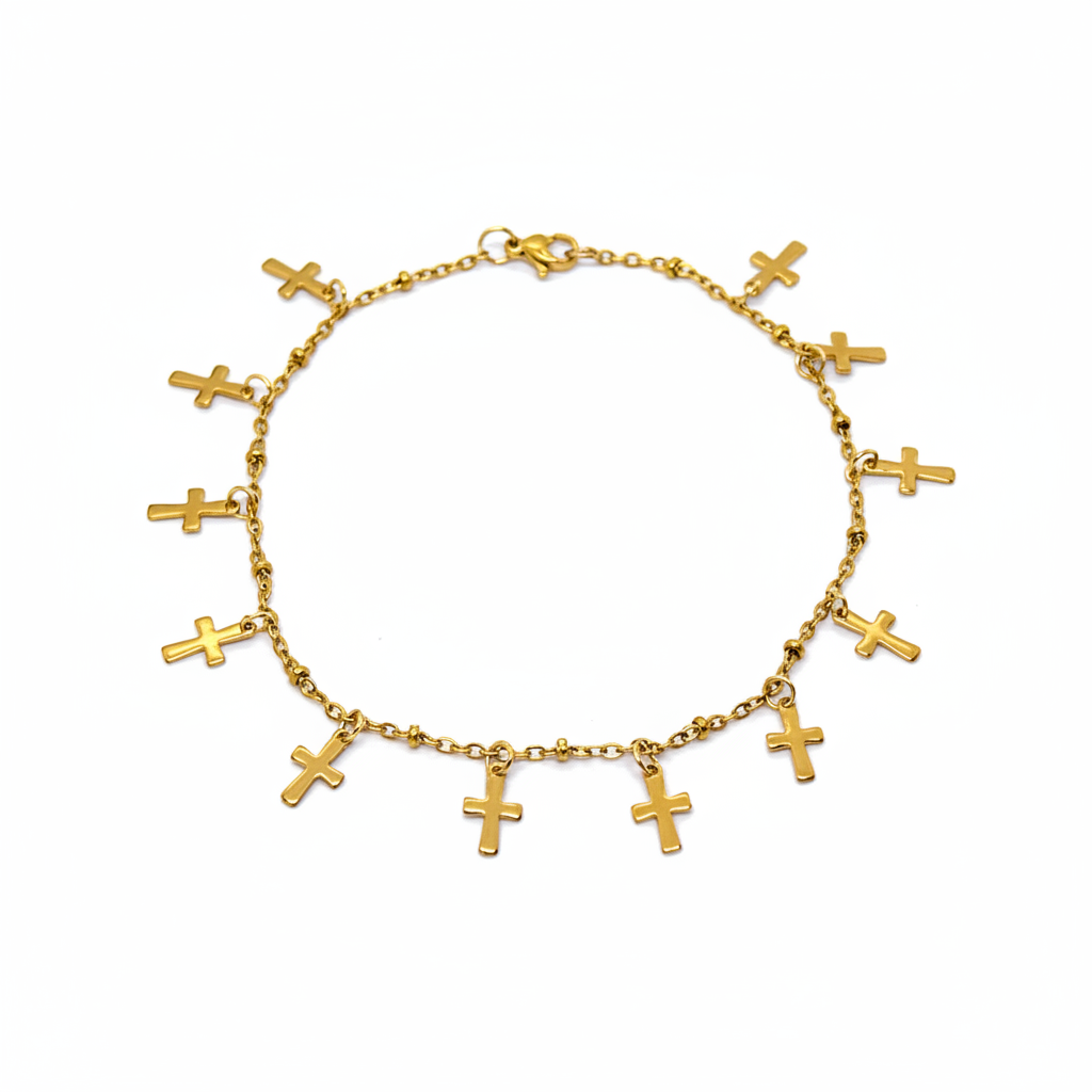 Cavigliera Cross Gold