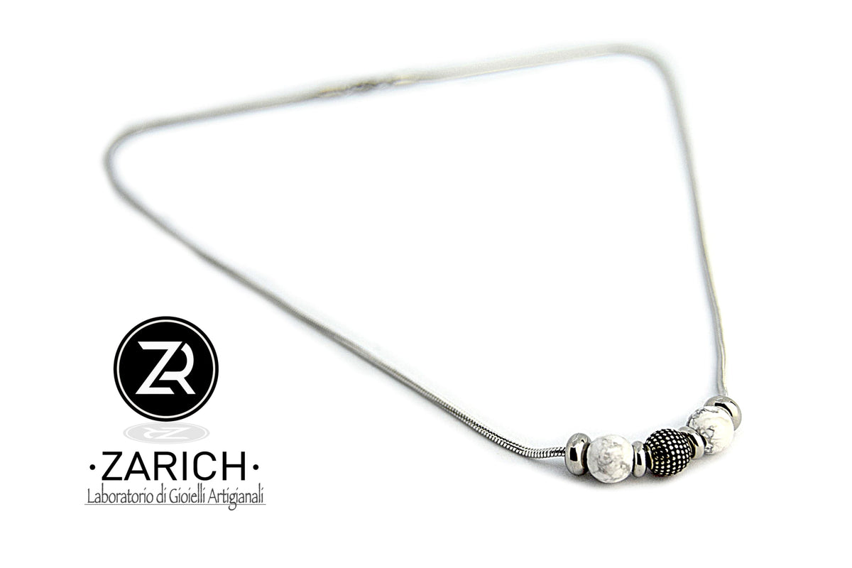 Collana con Pietre e catena Snake