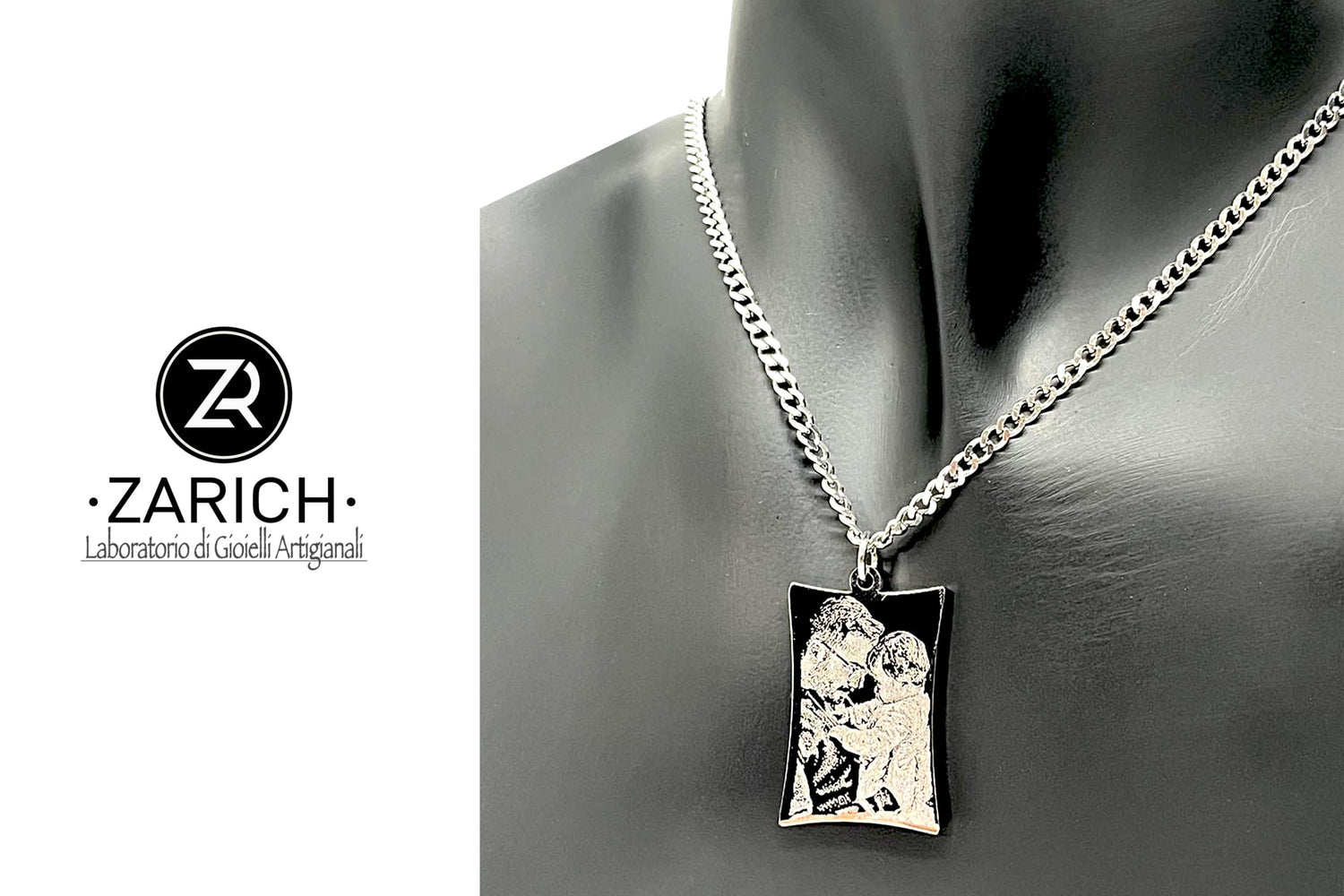 Father & Son Scroll Necklace