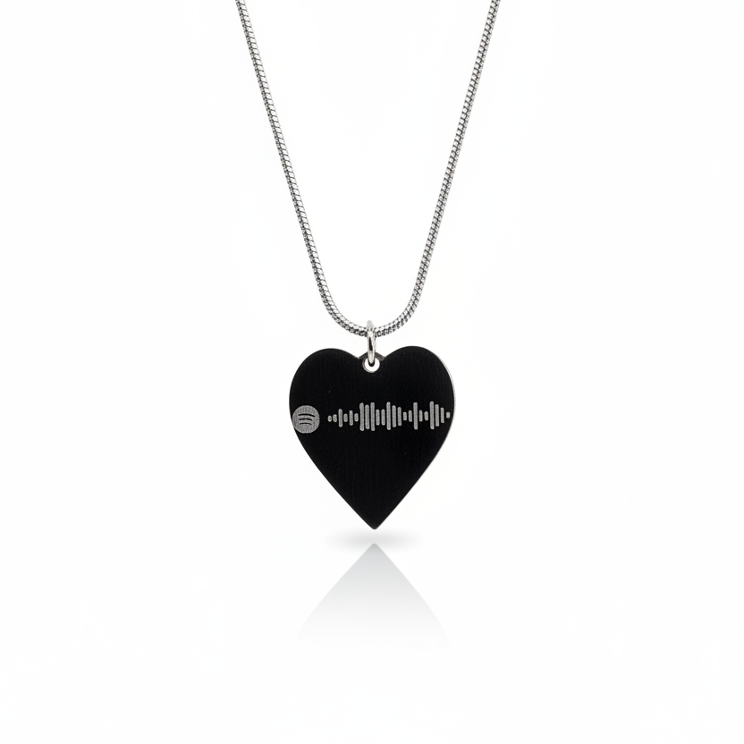 Collana con Fotoincisione Codice Spotify
