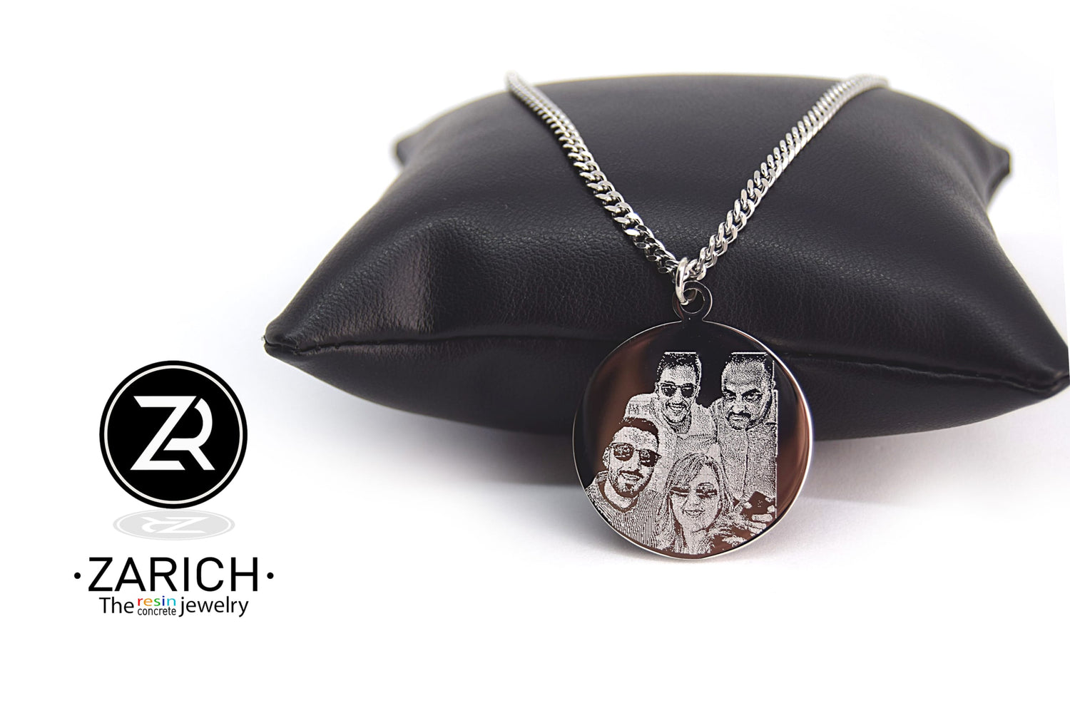 Photo-etched Round Necklace