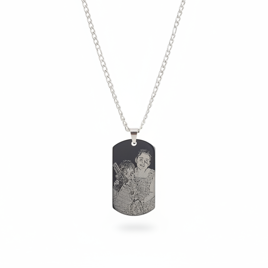 Collana Figaro Rettangolare Fotoincisa