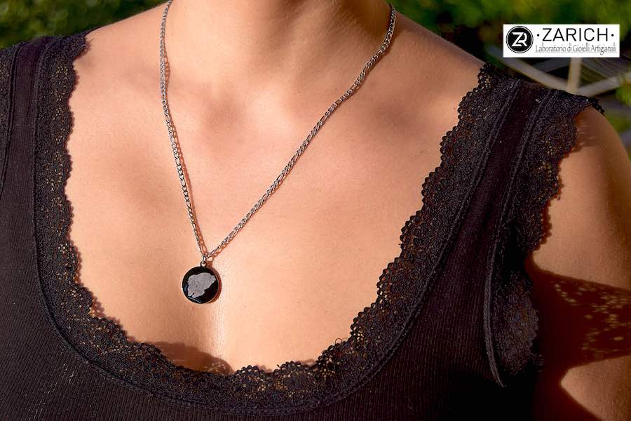 Figaro Round Photo-Engraved Necklace