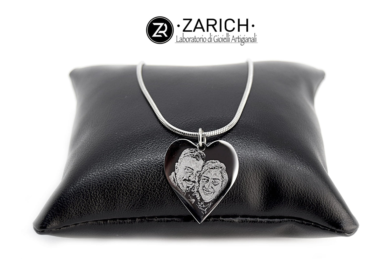 Collana Snake Cuore Fotoinciso