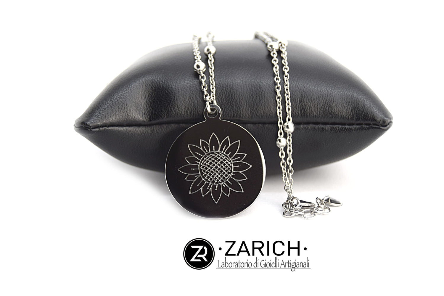 Necklace with Engraved Round Pendant