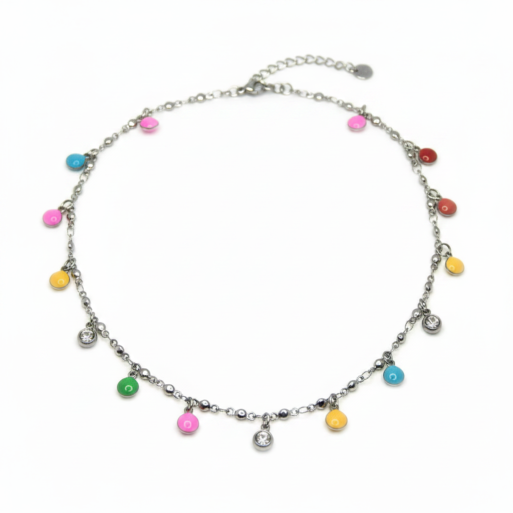 Colorful Fireflies choker necklace