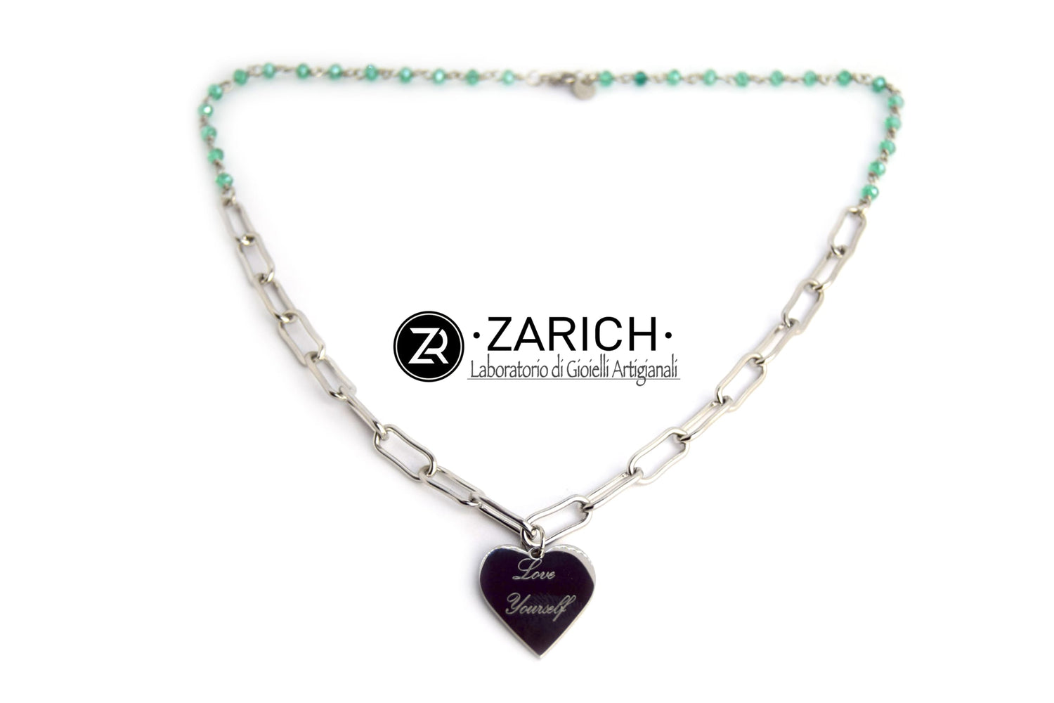 Engraved Heart Hybrid Necklace