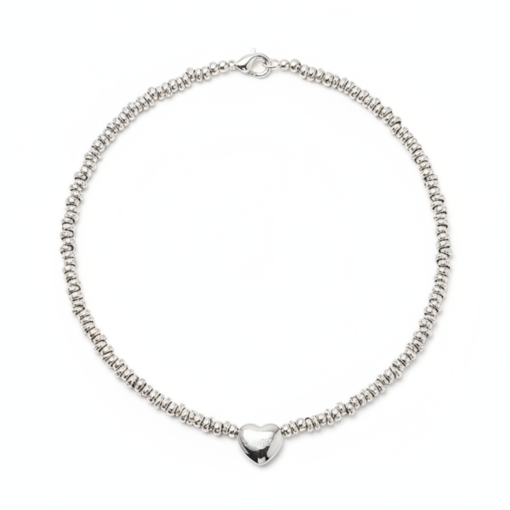 Collana Nodino con cuori incisi