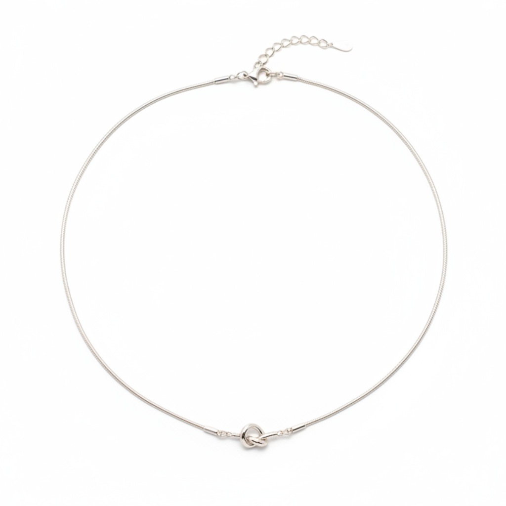 Snake knot necklace