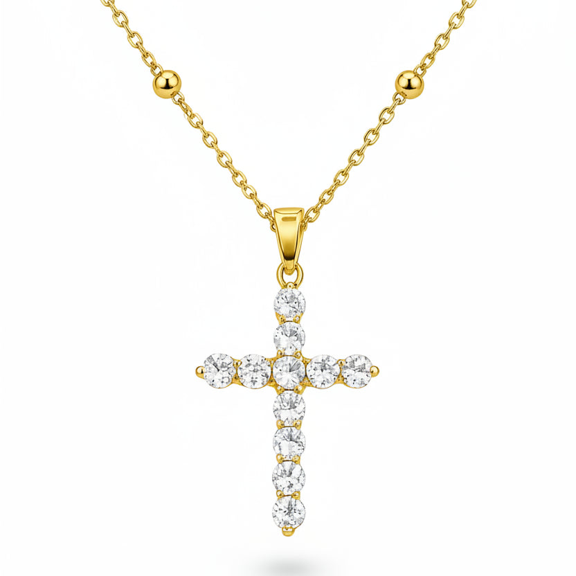 Collana Croce Light Gold