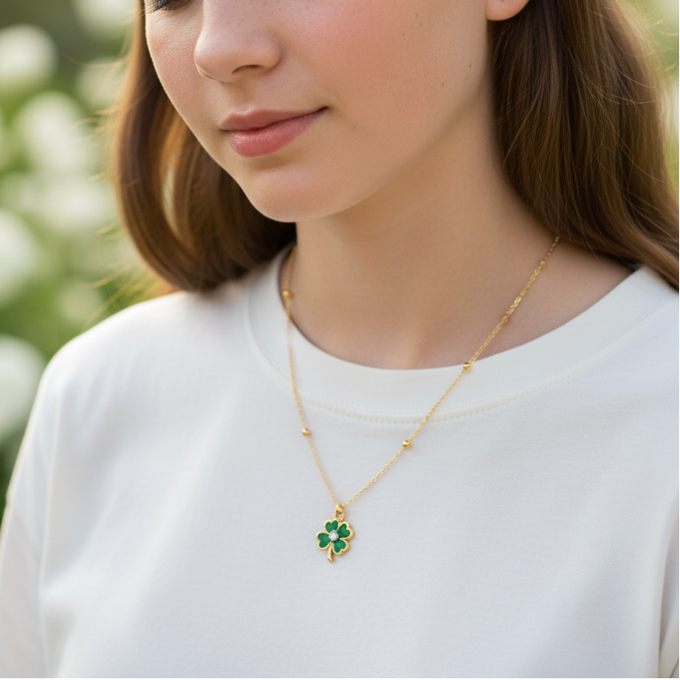 Collana quadrifoglio gold