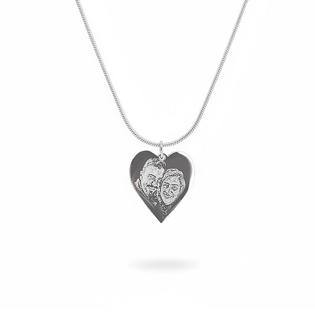 Collana Snake Cuore Fotoinciso