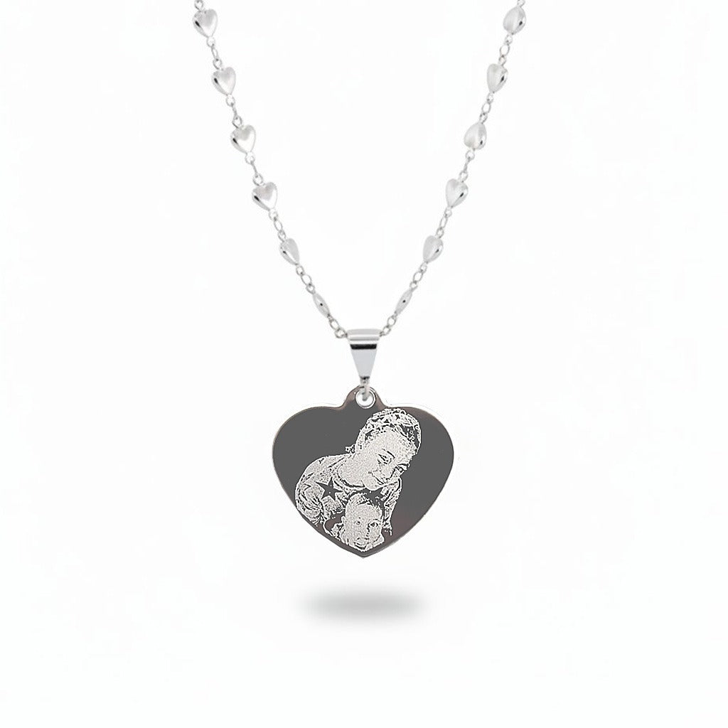 Collana Hearts con Cuore Fotoinciso