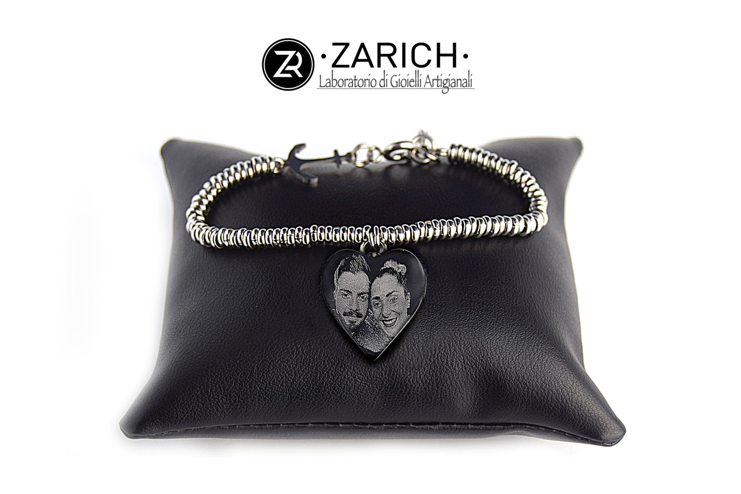 Hope Bracelet with Anchor and Photo-Engraved Heart