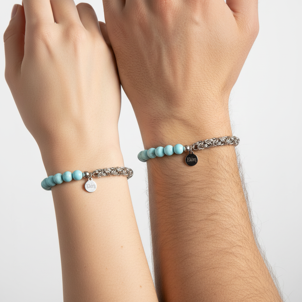 Bracciale Ibrid con medaglia incisa