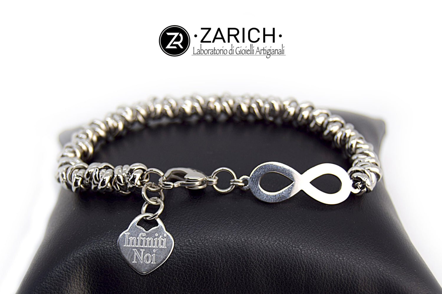 Trinodino Infinity Heart Engraved Bracelet