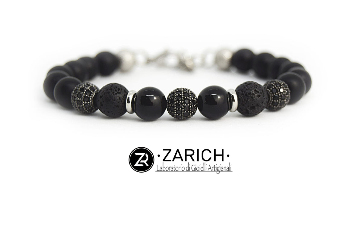 Bracciale Black Lavica Zirconi
