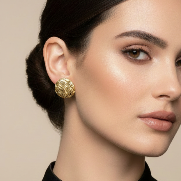 Orecchini Bottone Gold