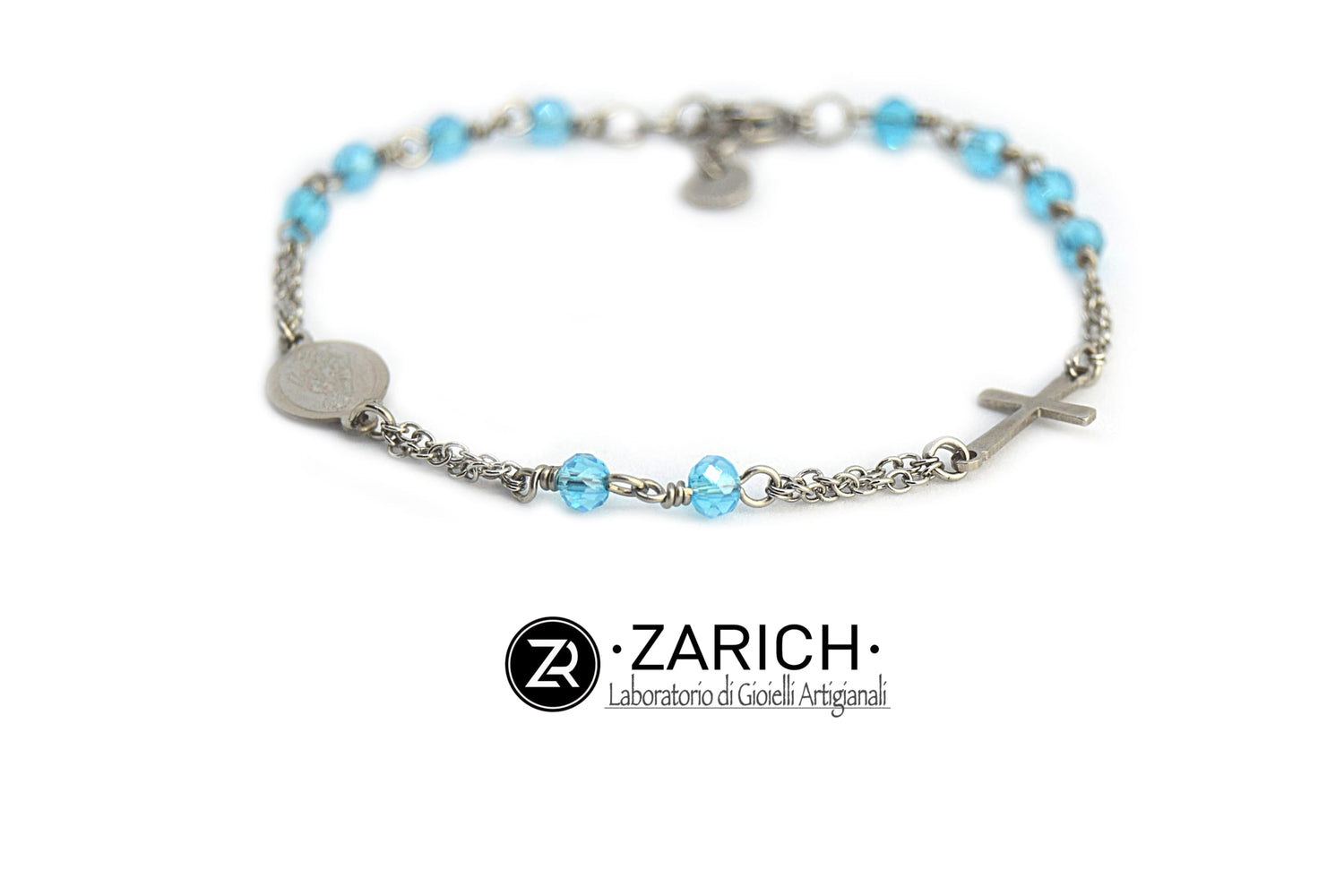 Bracciale Rosario Swarovski Azzurro