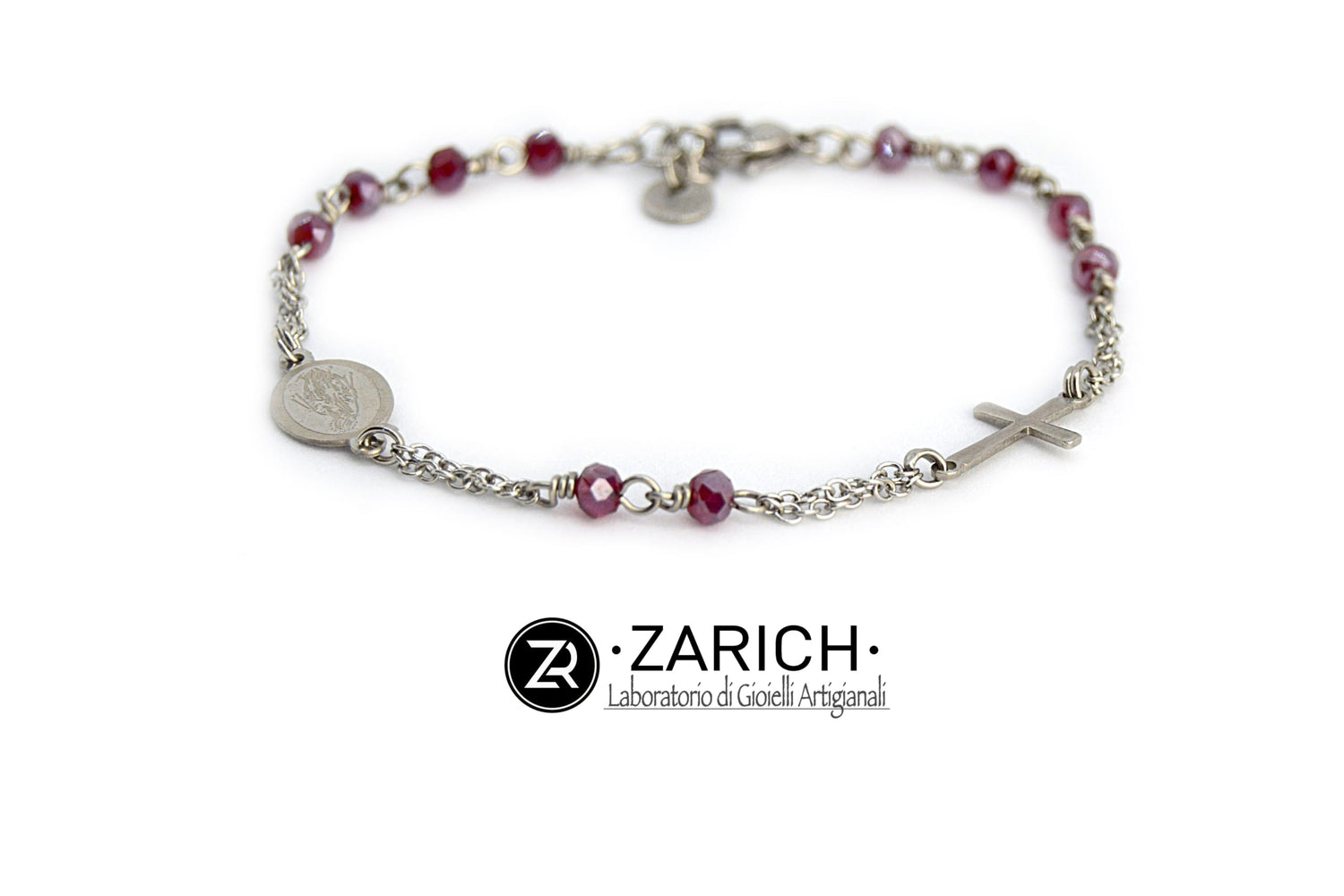 Bracciale Rosario Swarovski Rosso