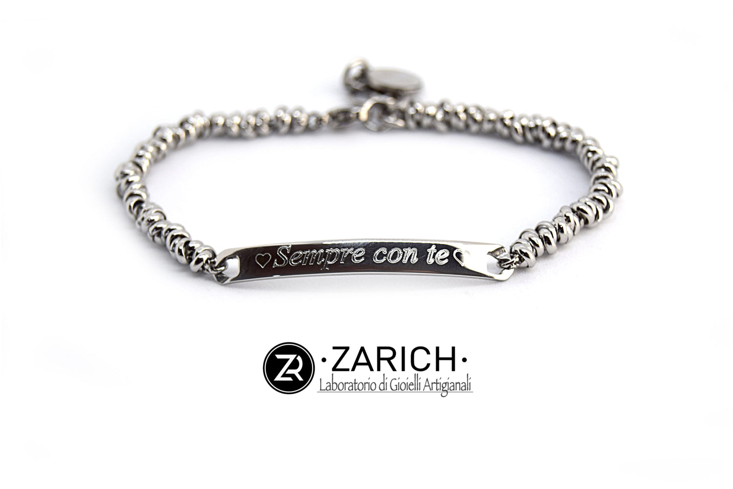 Bracciale Nodini con Targhetta Connettore e Ancora