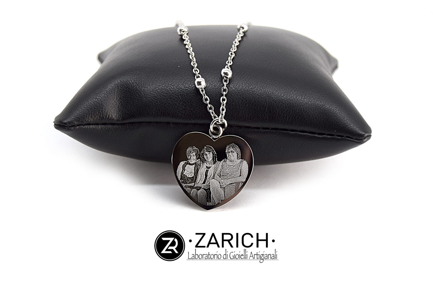 Photo-Engraved Heart Necklace