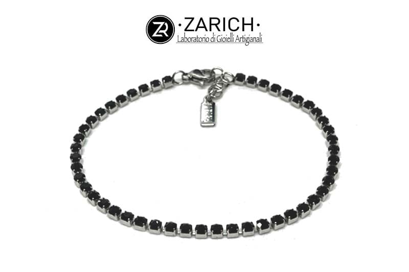 Bracciale Tennis 3mm Nero