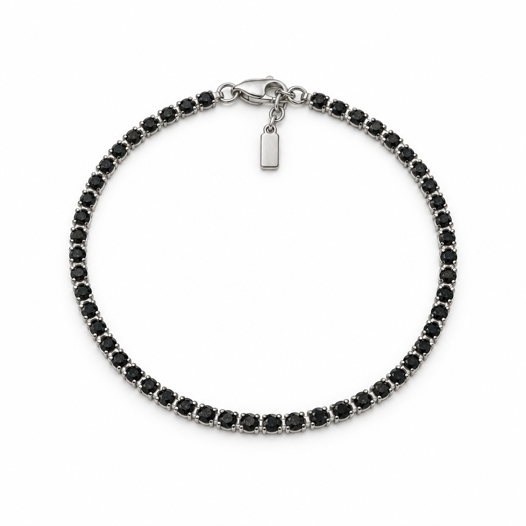Bracciale Tennis 3mm Nero