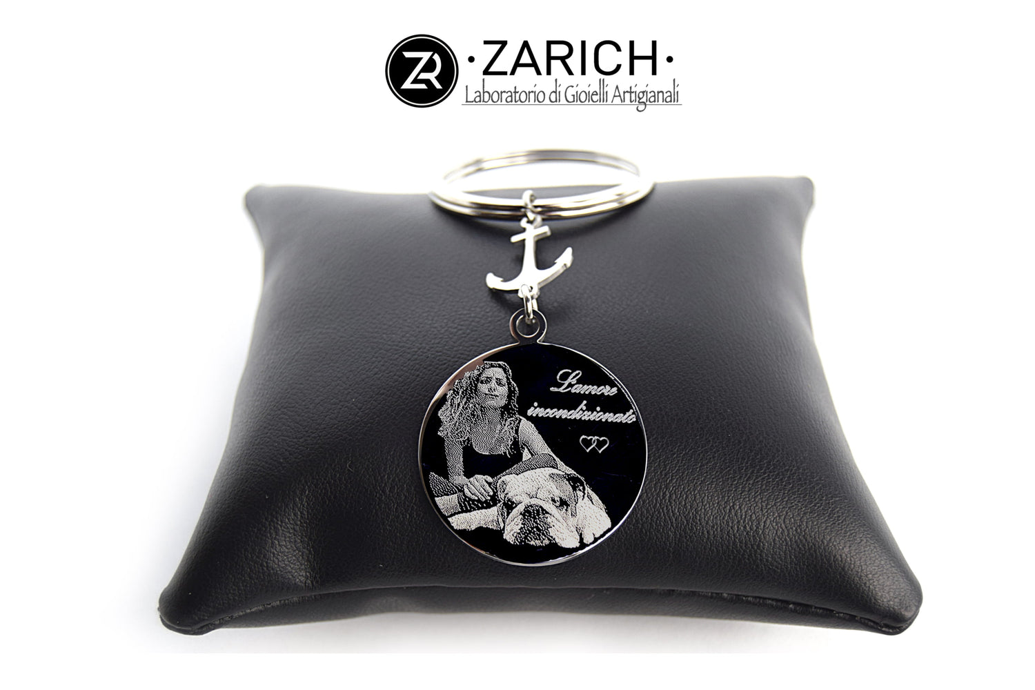 Round Medal Keychain assembly with Anchor
