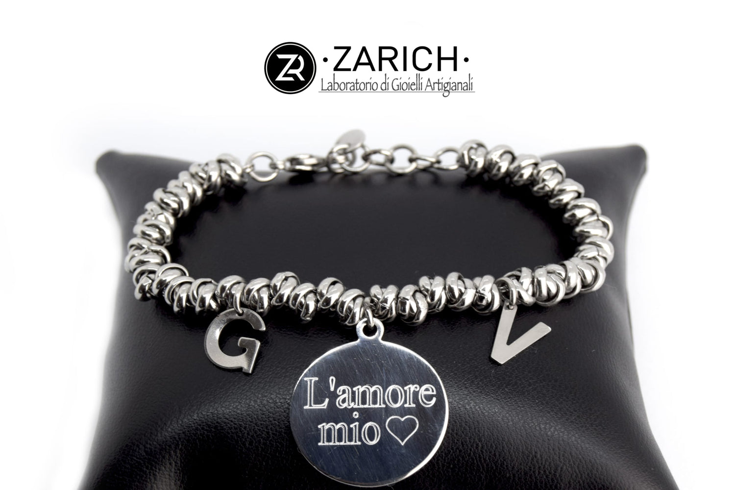 Bracciale Trinodino ciondolo Tondo inciso
