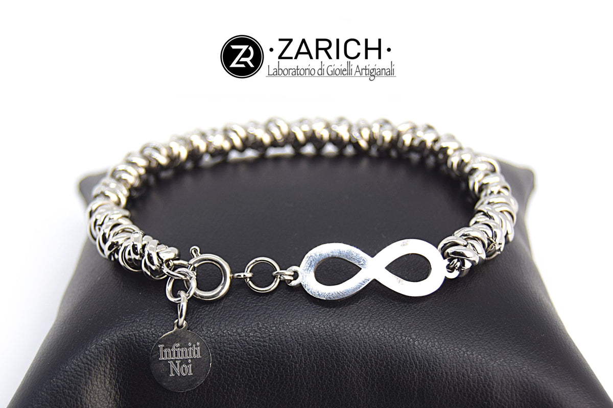 Trinodino Infinity Bracelet Engraved Medal