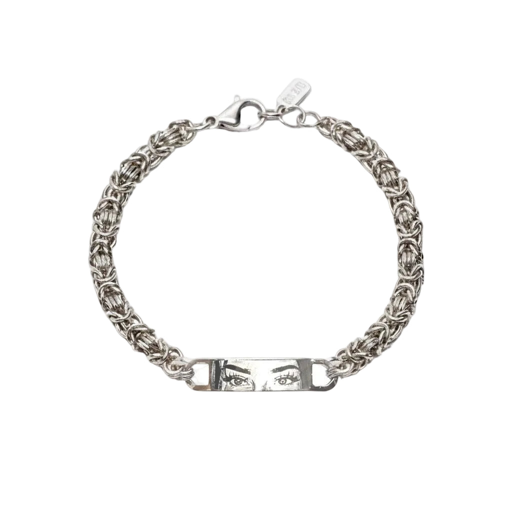 Bracciale bizantina con sguardo fotoinciso