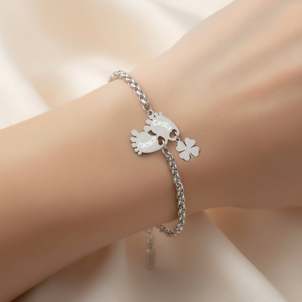 Bracciale piedini incisi