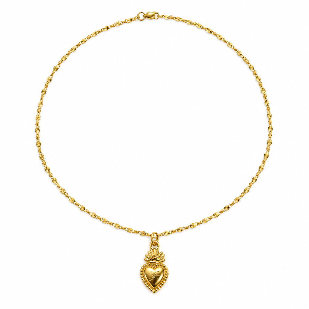 Collana Sacro Cuore Gold con incisione